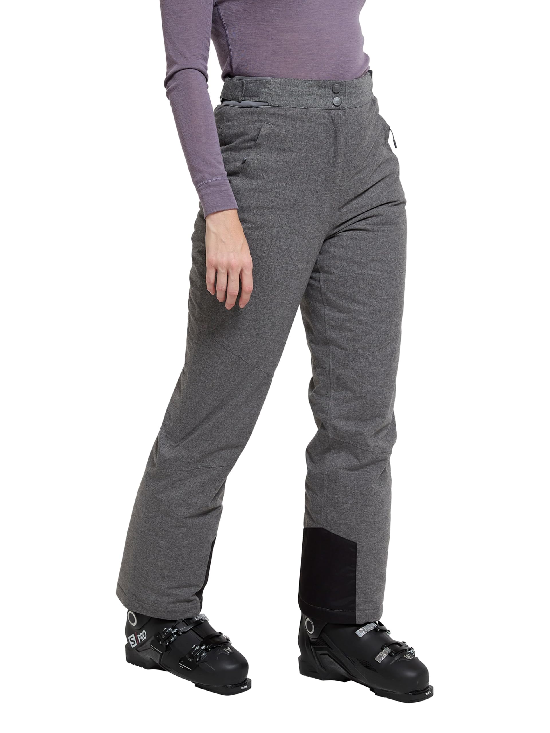 Mountain Warehouse Blizzard Womens Ski Trousers -Waterproof Ladies Bottoms, Breathable - Ideal for Winter Sports, Skiing, Snowboarding Grey 12