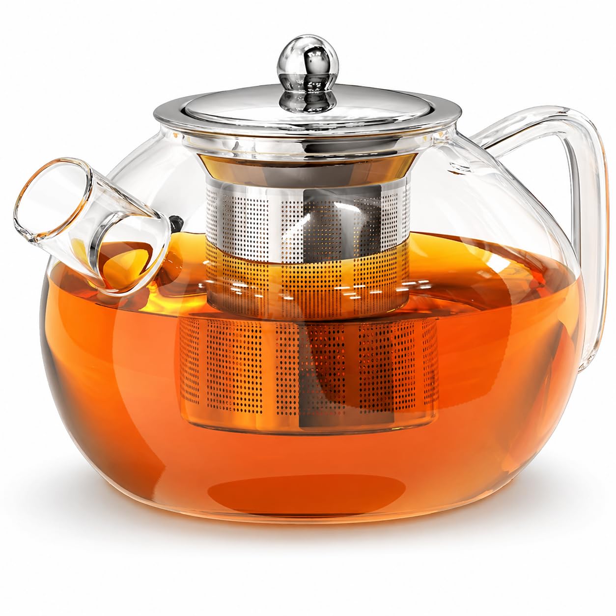 Glass Teapot with Stainless Steel Strainer - 1000ML -1