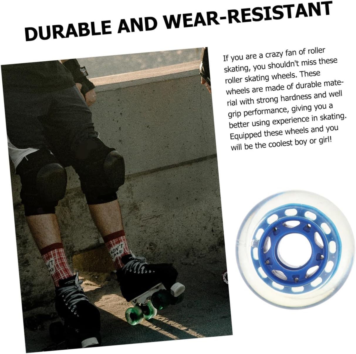 4pcs Roller Skate Wheels 70mm High-elastic Pu Wheels Replacement Set for Outdoor and Indoor Skating for Professional Roller Skates