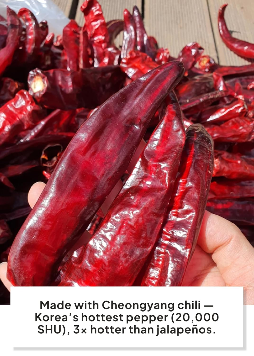 Korean Food Spicy Cheongyang Chili Pepper Powder – 100% Korean Grown, Extra Hot Coarse Red Pepper Flakes for Kimchi & Cooking, 7.05oz (200g)