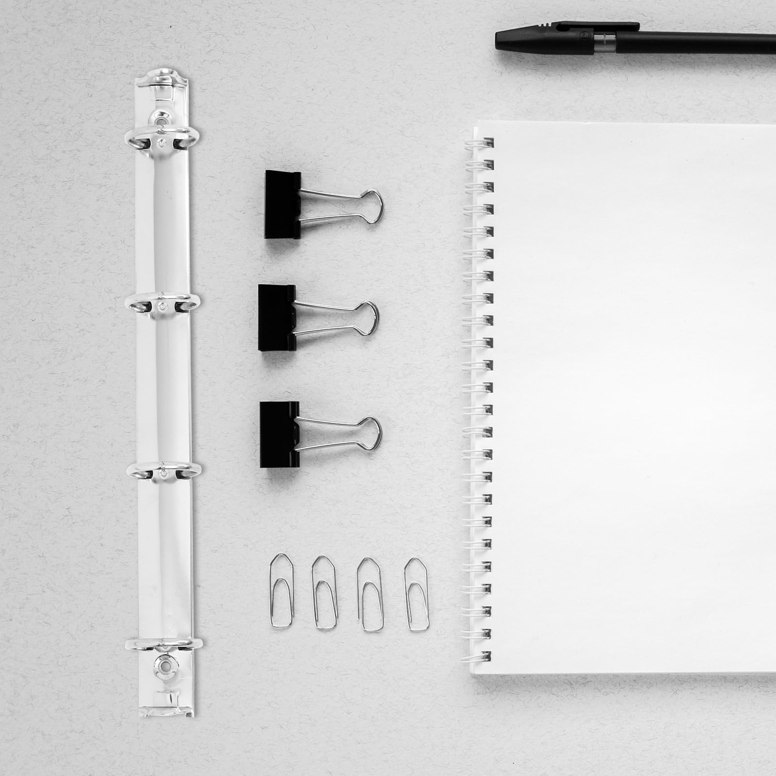 3pièces Organisateur De Classeur Métallique Mécanisme De Reliure À Anneaux pour Cahiers Clips Métalliques pour Documents Et Planificateurs