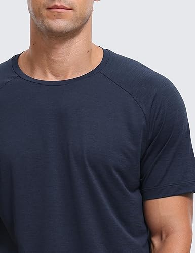 Miniatura 3 de CRZ YOGA Crewneck Workout Shirts for Men - Quick Dry Running Athletic T-Shirts Lightweight Basic Tops