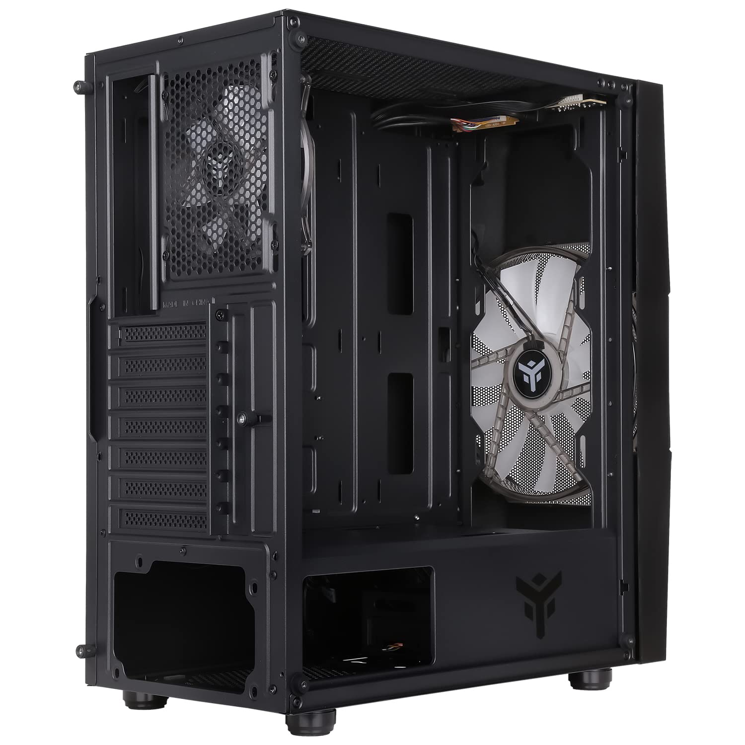 Itek Case OXYGEN Gaming Middle Tower, 20 cm e 12- cm ARGB Fan, USB3, Pannello Laterale in Vetro Temperato