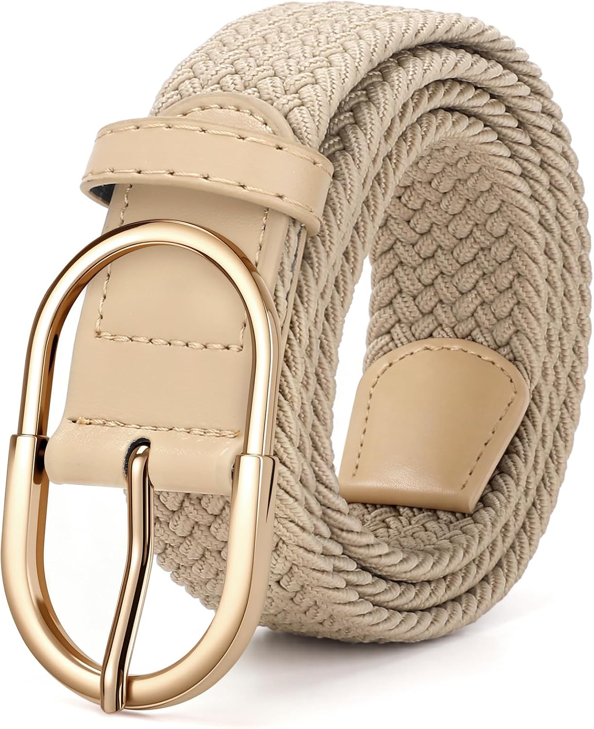 WHIPPY Braided Woven Stretch Belt Women Men Web Casual Unisex Mixed Color Woven Elastic Golf Belts for Jeans Pants