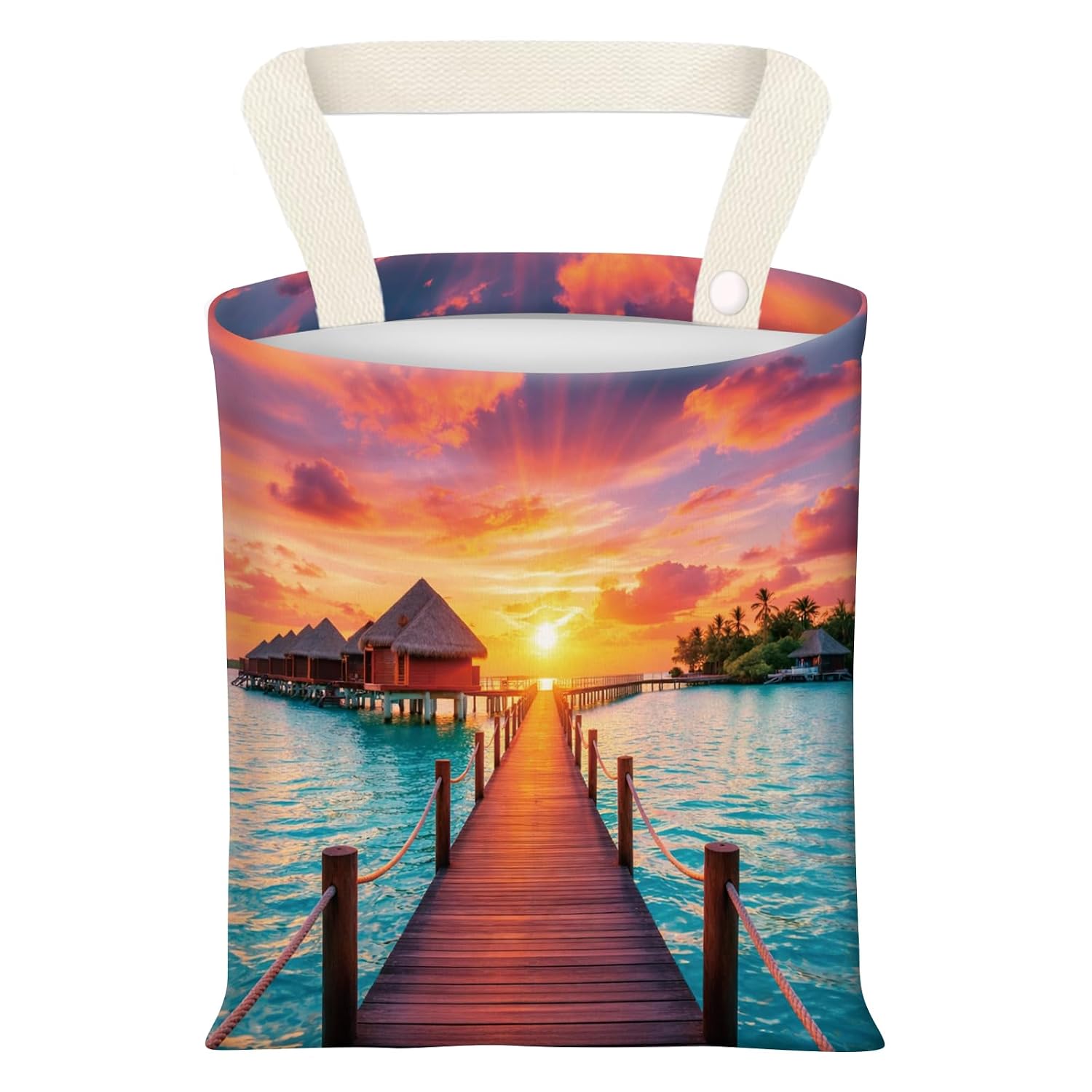 Hanging Car Garbage Bag, Cute Car Trash Can Bag, Automotive Accessories for Women Men Palm Trees