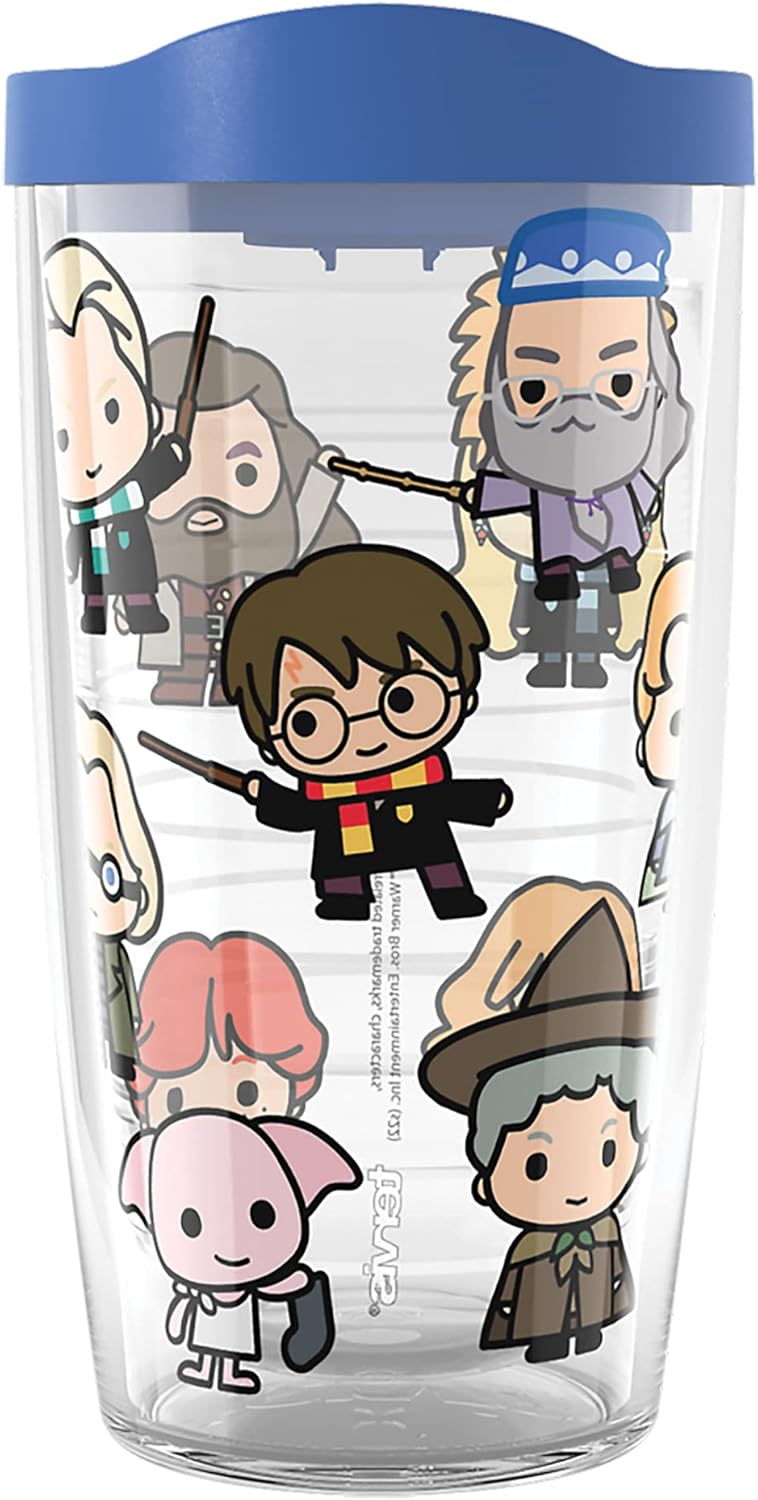 Tervis Harry Potter Charm Reducio Made in USA Double Walled Insulated Tumbler Travel Cup Keeps Drinks Cold & Hot, 16oz, Classic