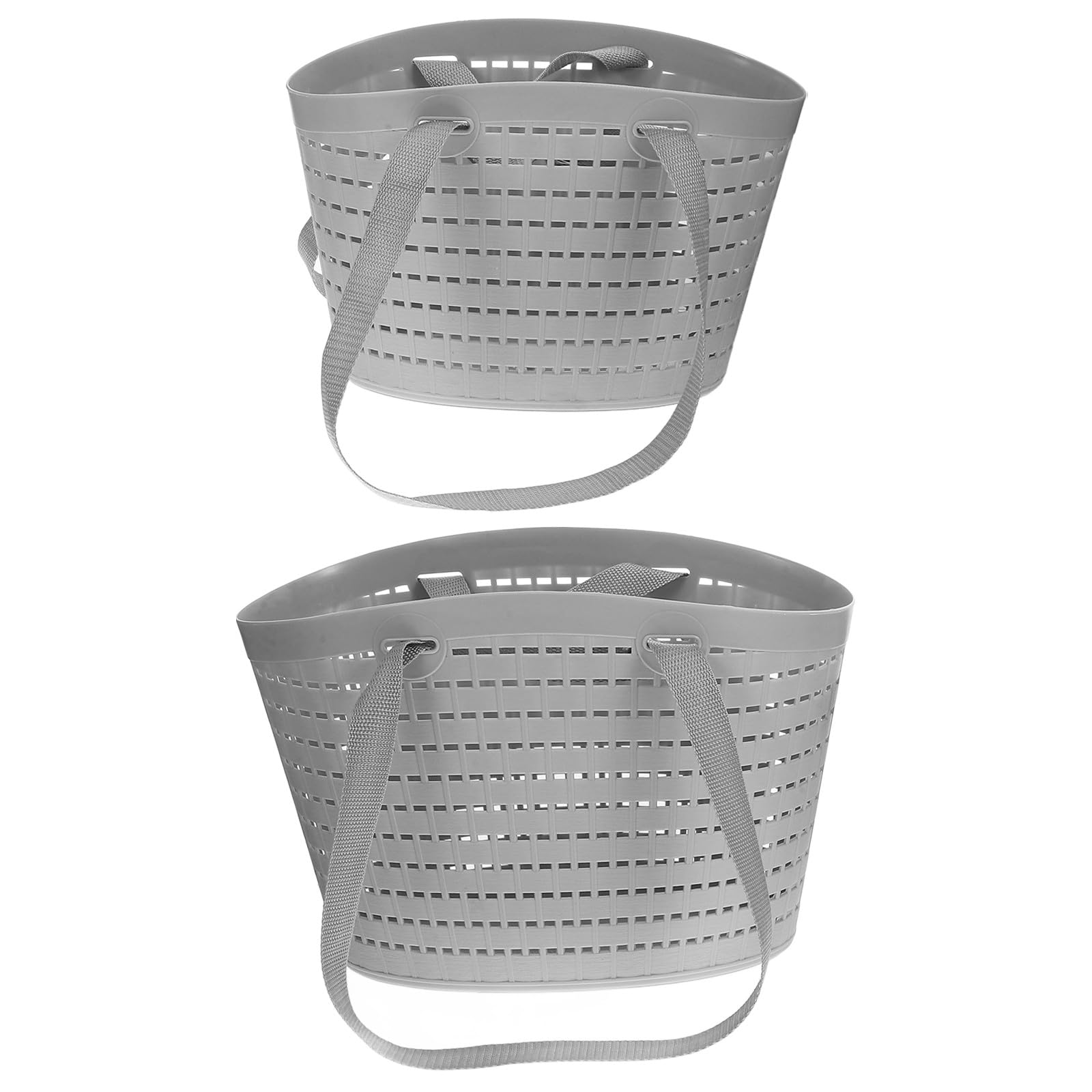 Cesto per Biancheria Riutilizzabile 2 Pezzi con Manico in Plastica Pp Design Multifunzione Cestino Portabiancheria per Bagno e Camera
