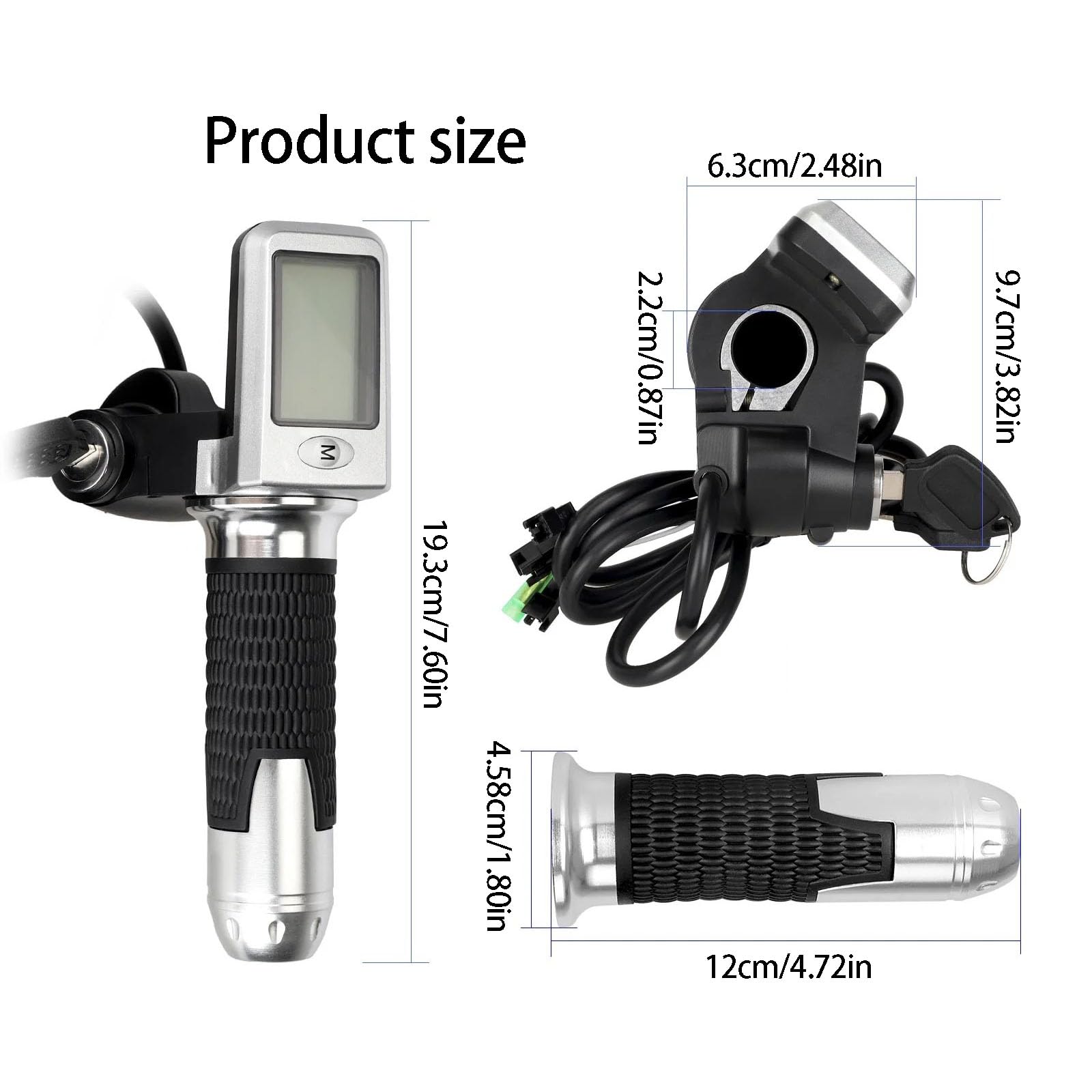 Poignée d'accélérateur universelle pour trottinette électrique - Facile à installer - Poignée ergonomique