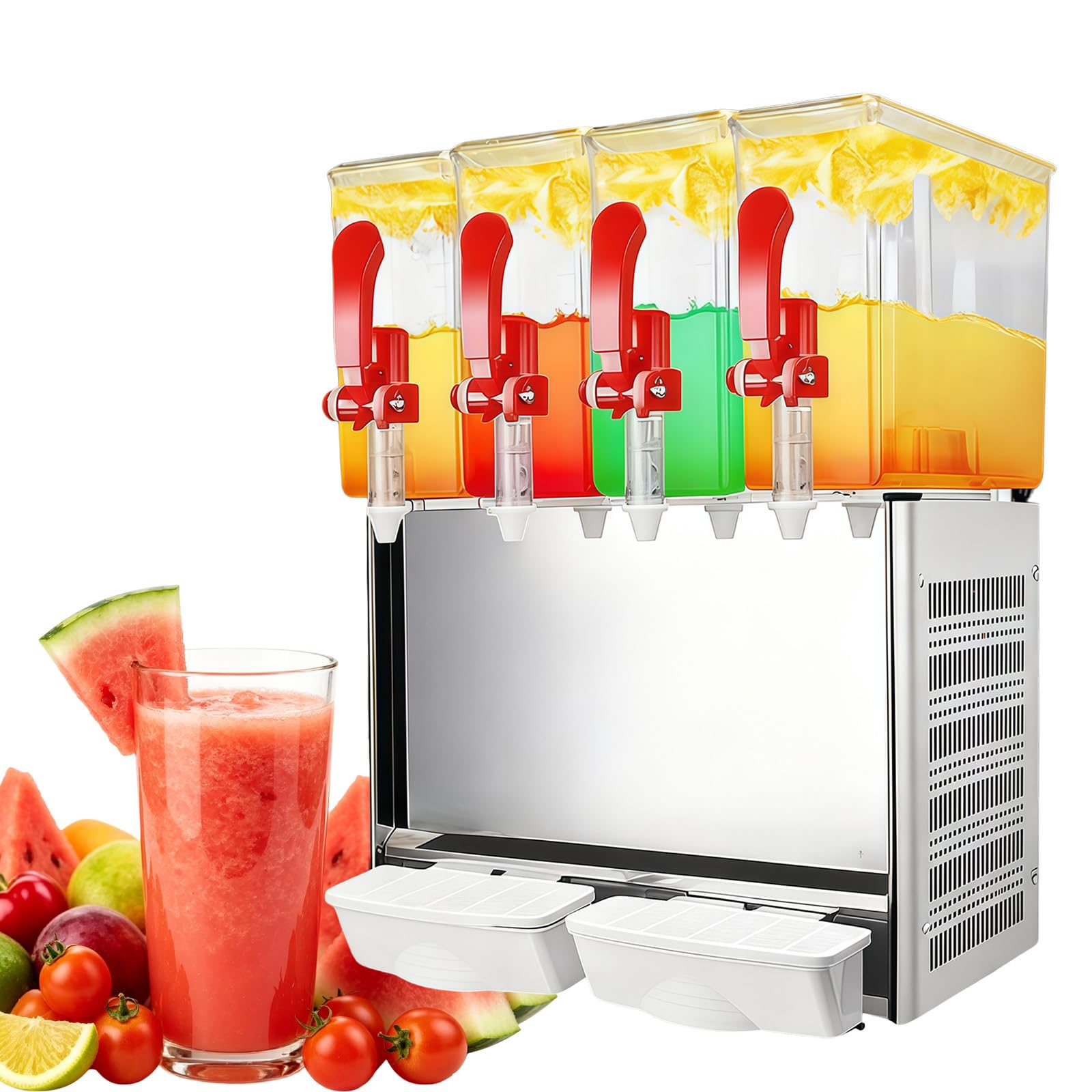 Distributore di Bevande Commerciale, Distributore di Succhi E tè Freddo, con Termostato, in Acciaio Inossidabile, per Ristoranti, Hotel, Feste NoPulp-40LCold