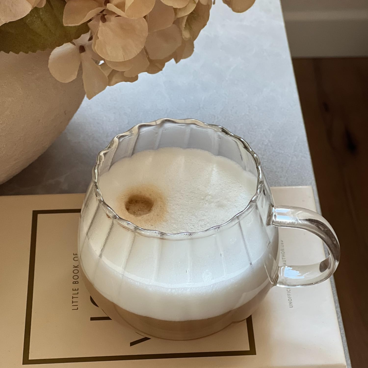 Zoha Riffle Cup Gläser Set | Design Riffle Glass | Trinkgläser Cocktail gläser Eiskaffeegläser Wasser Tee Saft Kaffee | Spülmaschinengeeignet | 400 ml (Riffle Gläser, 8er Set)
