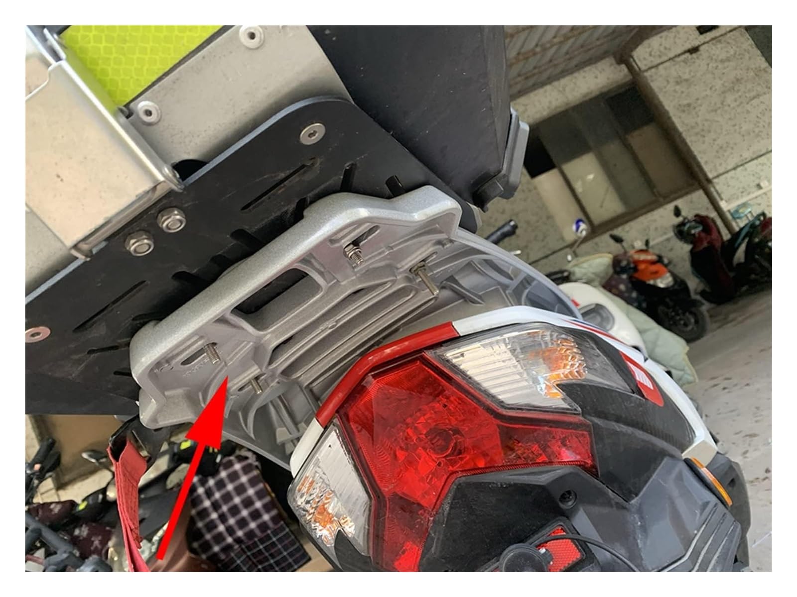 para RX125 RX 125 Fi Portaequipajes Trasero Accesorios para Motocicleta Estante Caja Trasera Soporte Baúl Apoyabrazos Portapacchi Moto(Silver)