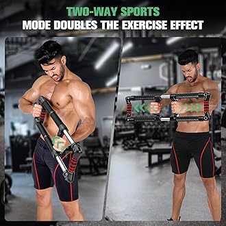 Twister Arm Trainer, Chest Workout Equipment with 8 Spring, Adjustable 40-200lbs Resistance Forearm Strengthener, Chest Clip Muscle, Abs, Biceps Home Workout Fitness Equipment