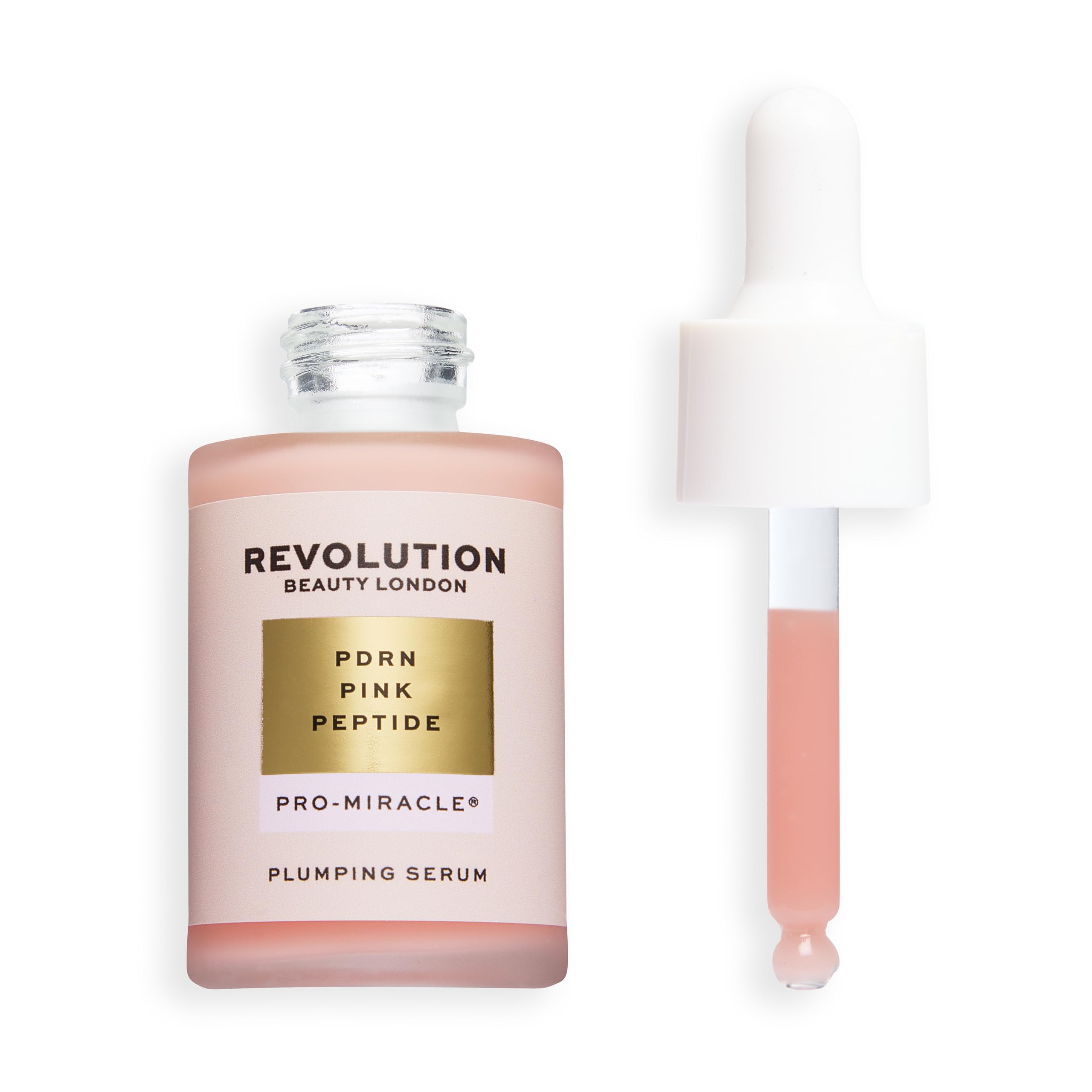 Revolution Pro Miracle PDRN & Pink Peptide Serum, Collagen-Boosting Skincare, Smooths Fine Lines & Wrinkles, Plumps & Hydrates Dry Skin, 30ml