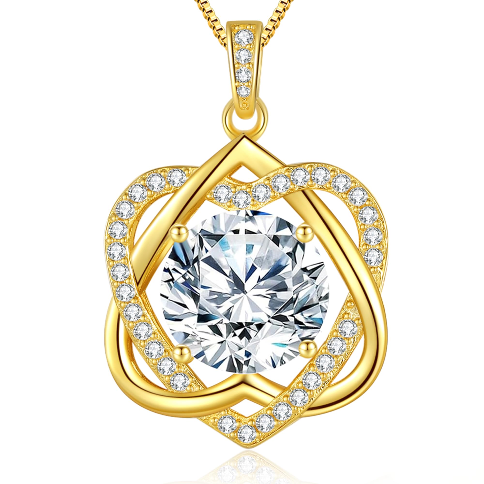 InfinityLove Moissanite Heart Necklace