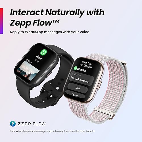 Miniatura 5 de Amazfit Reloj inteligente activo para mujer, con entrenador de ejercicios AI Fitness, GPS, llamadas y música Bluetooth, batería de 14 días, pantalla