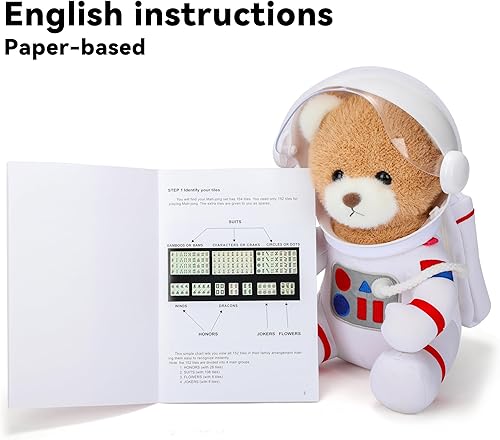 Miniatura 3 de drizzle Travel Mini American Mahjong Set  166 azulejos blancos incluye Jokers de 0.8 pulgadas de material de melamina blanca  con instrucciones de