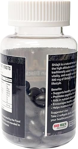 Miniatura 5 de Shilajit Extracto de oro negro del Himalaya con ácido fúlvico de origen natural, energía natural y vitalidad sin gluten, cápsulas blandas sin OMG