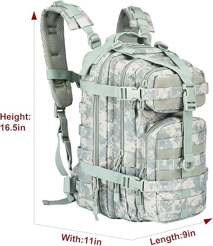 Miniatura 8 de Pequeña mochila táctica militar mochila de asalto del ejército mochila GYM senderismo Bug Out bolsa, Negro -, Compacto