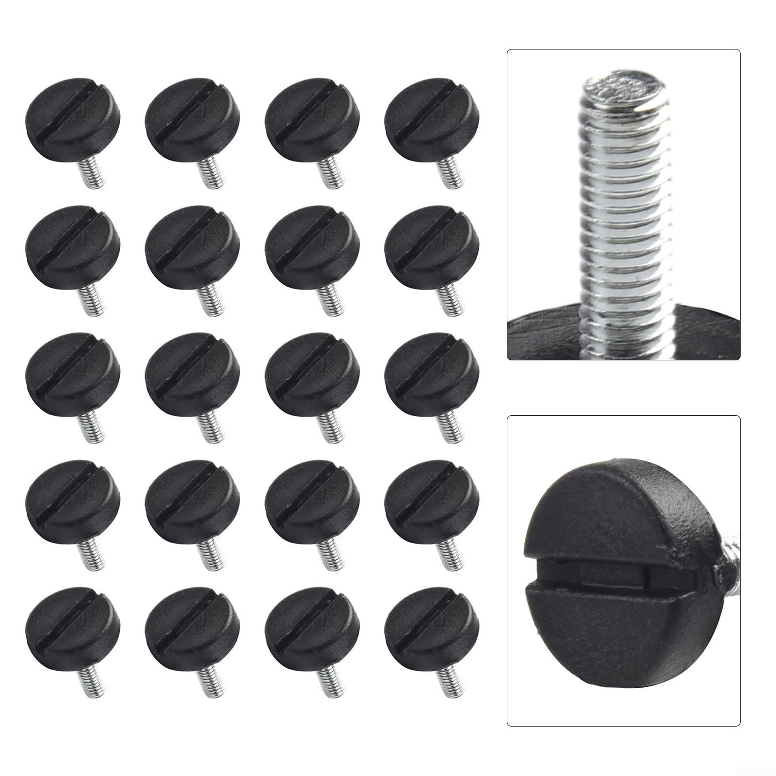 Zoegneer 20Pcs livellamento piede vite su piedi regolabili piedi piedi regolabili tavolo e sedia piedi metallo e plastica M6
