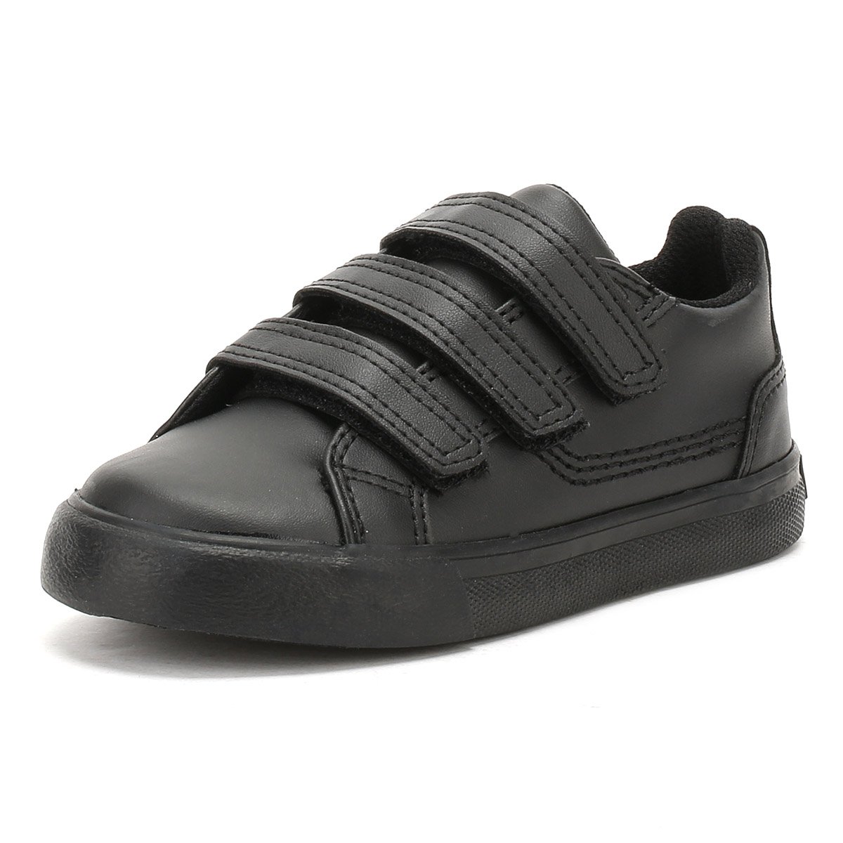 Kickers (Uk 5) Youth Leather Tovni Trip Trainers Black