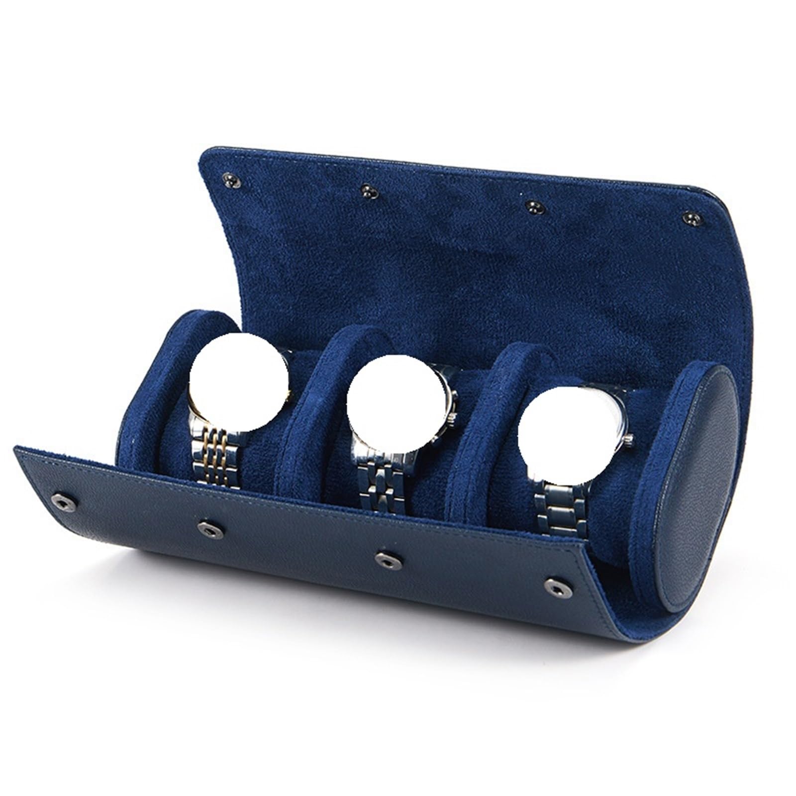 ZHSOAO 2pcs Watch Organizer Pouch Leather Roll Men's And Women Wristwatch Storage Holder 1/2/3 Slots Available for Men & Women