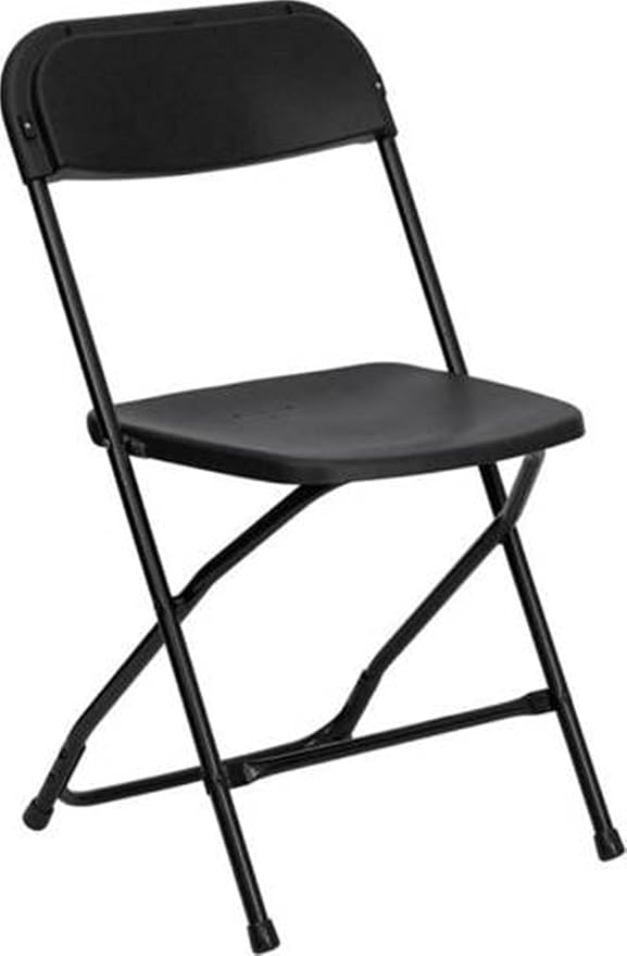 New Sudden Comfort Folding Chair Capacity Black Plastic Folding ChairBlack Home