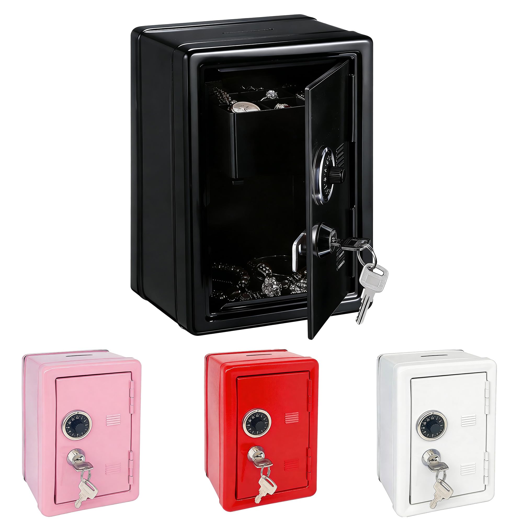 Kid's Coin Bank,7 Inch Kids Piggy Bank Locker Safe with Single