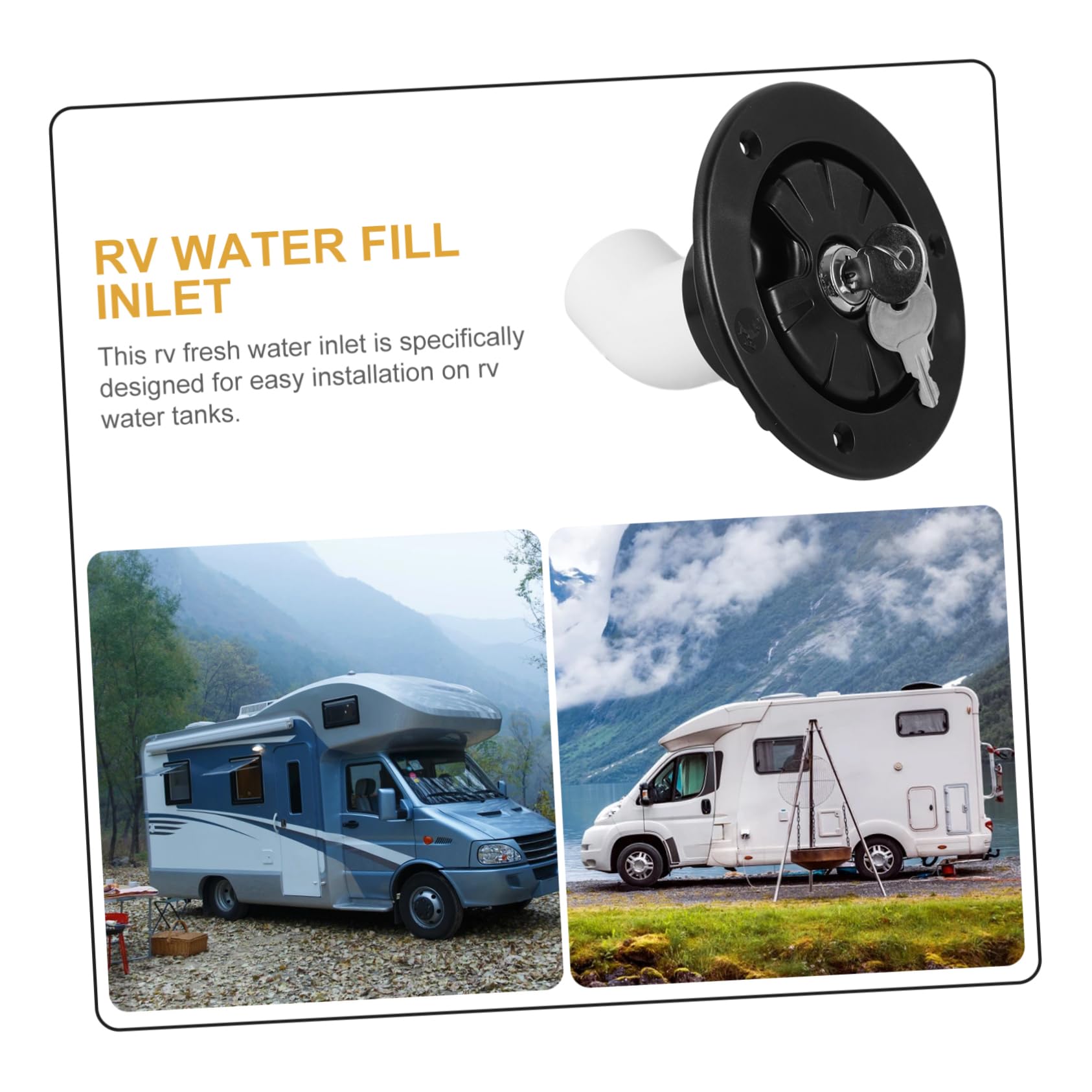 Ciieeo Entrada De Agua Para Autocaravana De Rv Conexión De Llenado De Agua Dulce Tapa De Entrada De Para Caravana De Remolque De Viaje Para Llenado De Camping