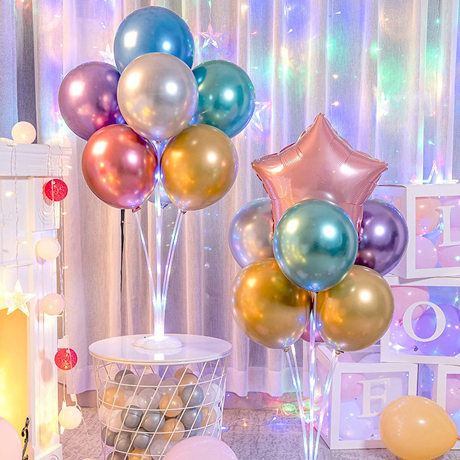 4 Set Supporto Per Palloncini Supporto Palloncini Porta Palloncini Da Tavolo Per Matrimoni, Feste Di Compleanno, Eventi Aziendali, Celebrazioni Festive, Natale, Cerimonie Di Inaugurazione, Attività Pe