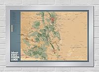 Vista 5 de Colorado Parques estatales & Federal lands Póster Mapa 24 x 36