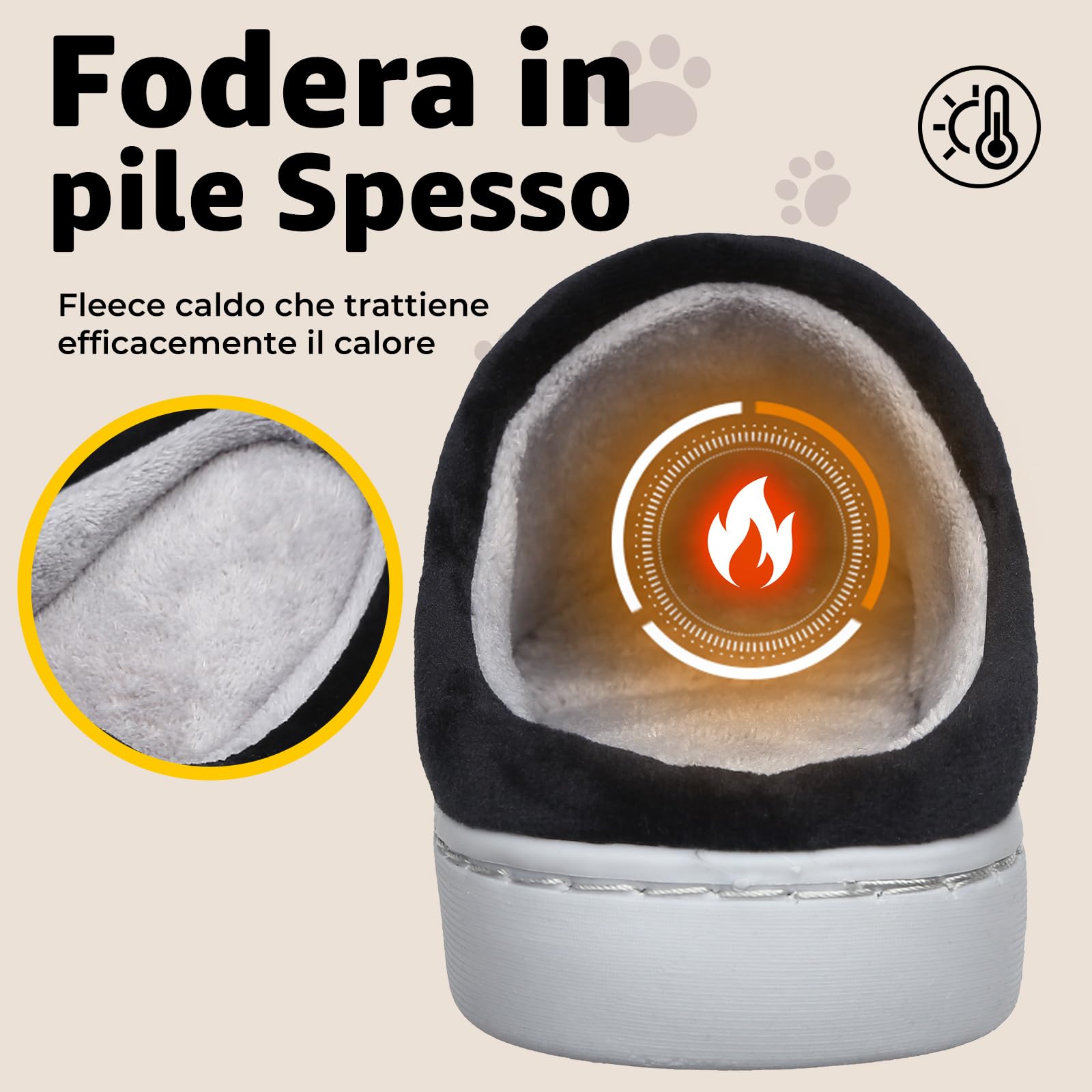 Mishansha Ciabatte Donna Invernali Uomo - Calde leggere Morbide Comode e Antiscivolo