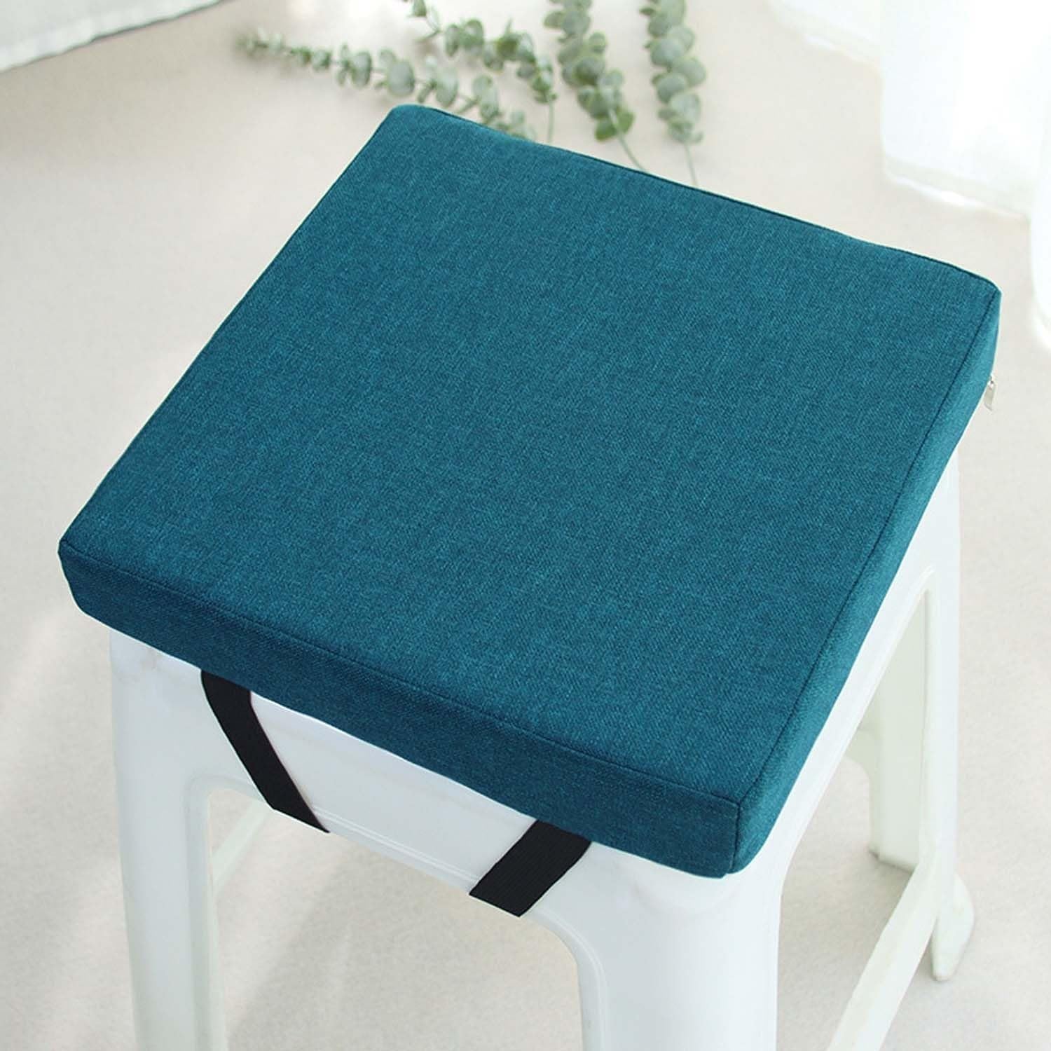 BLLMTEAR Stool Cushion Square with Ties, Non-Slip Bar Stool Cushion Square Seat Cushion With Machine Washable Cover Chair Seat Cushion Textured Barstool Pad(22,12x12x2in/30x30x5cm)