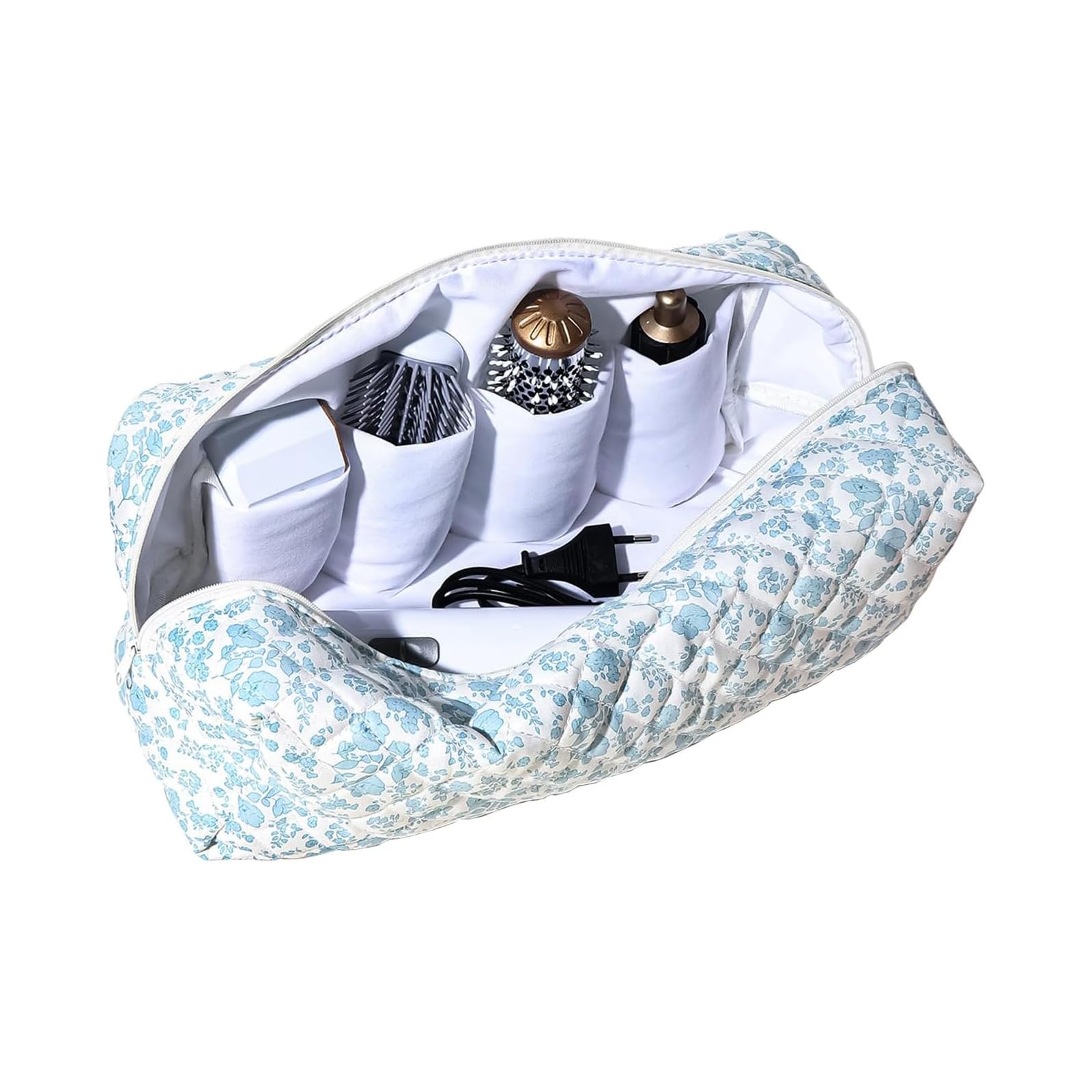Torba podróżna do Dyson Airwrap, kompatybilna torba do przechowywania z torbą na akcesoria do narzędzi do stylizacji włosów Flexstyle, niebieski, L, Praktyczny i praktyczny