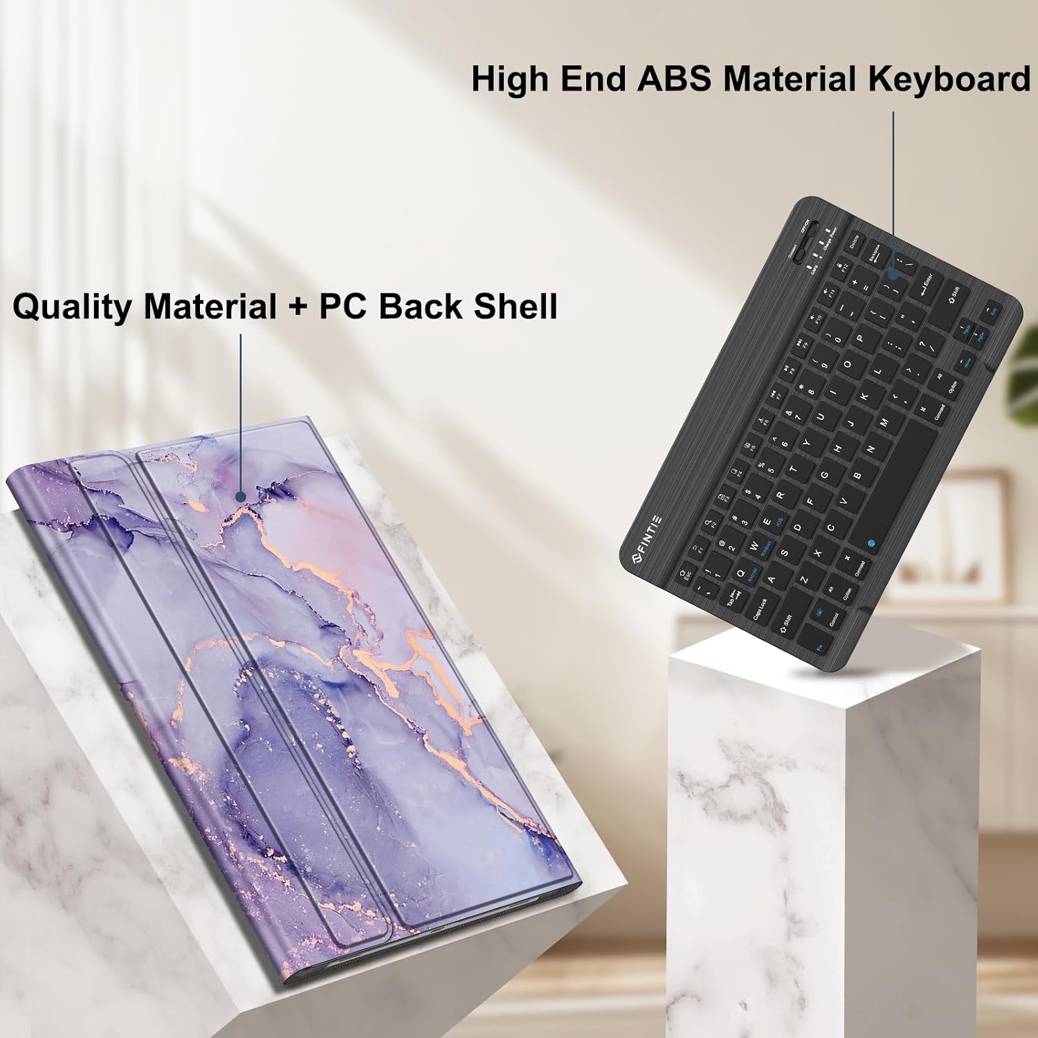 FINTIE Keyboard Case for Samsung Galaxy Tab S11 5G 11 Inch 2025 Model (SM-X730/X736B), Slim Lightweight Stand Cover with Magnetically Detachable Wireless Bluetooth Keyboard, Lilac Marble
