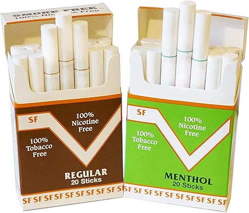Miniatura 7 de Smoke Free Cigarrillos de hierbas sin tabaco y sin nicotinapalitos de grano de cacao 10 paquetes de sabor mentol
