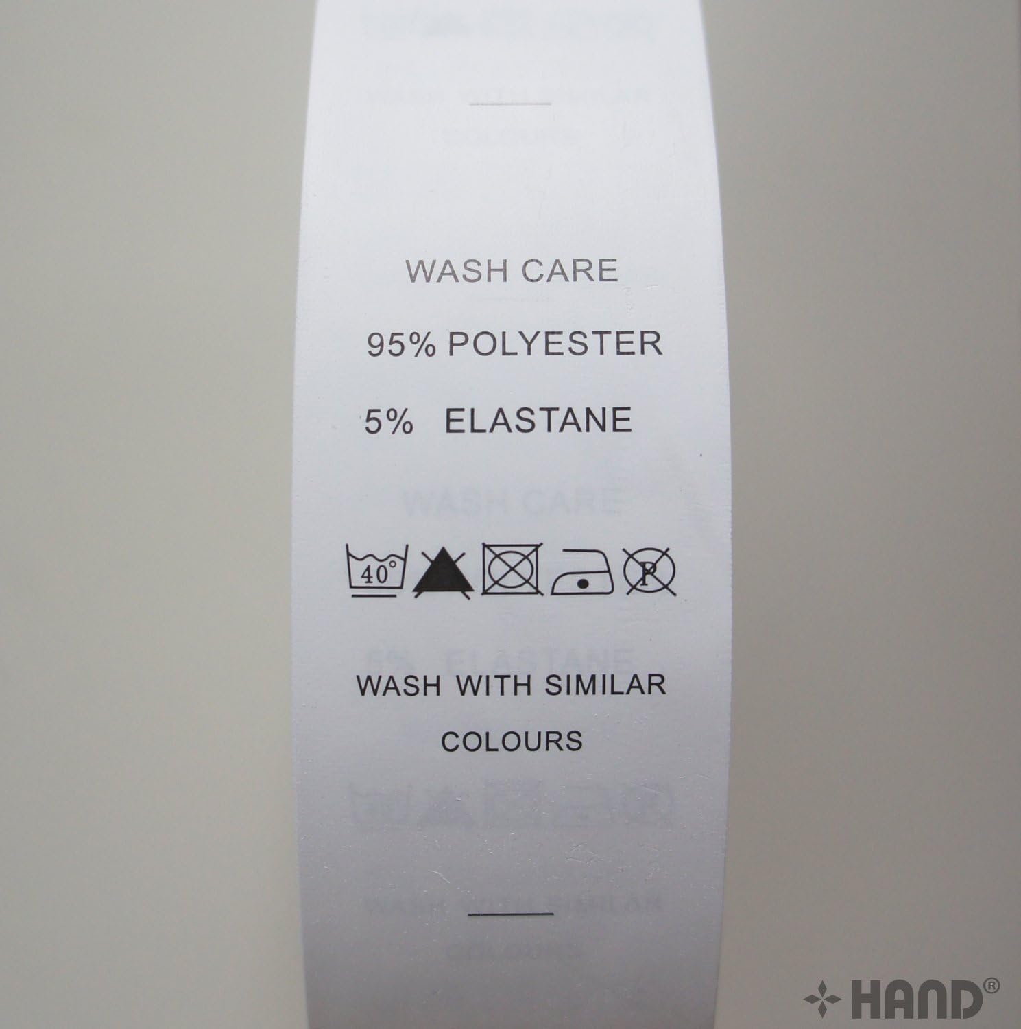 HAND® Wash Care Black Ink Printer Ribbon for Blank Fabric Wash Care Label Printing - 30 mm Wide