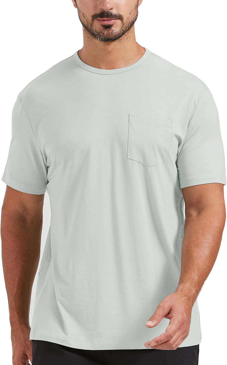 netdraw Men's Ultra Soft Bamboo Viscose Pocket T-Shirt Classic Fit Lightweight Cooling Short Sleeve Casual Basic Shirt