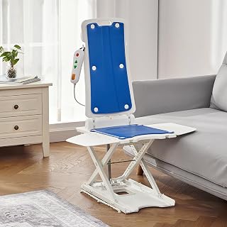 HUANUO 2-in-1 Electric Chair Lift for Elderly: Floor & IP68 Waterproof Bath Tub Lift, Foldable 308 lbs, Remote, 2.3-18.9" Adjustable