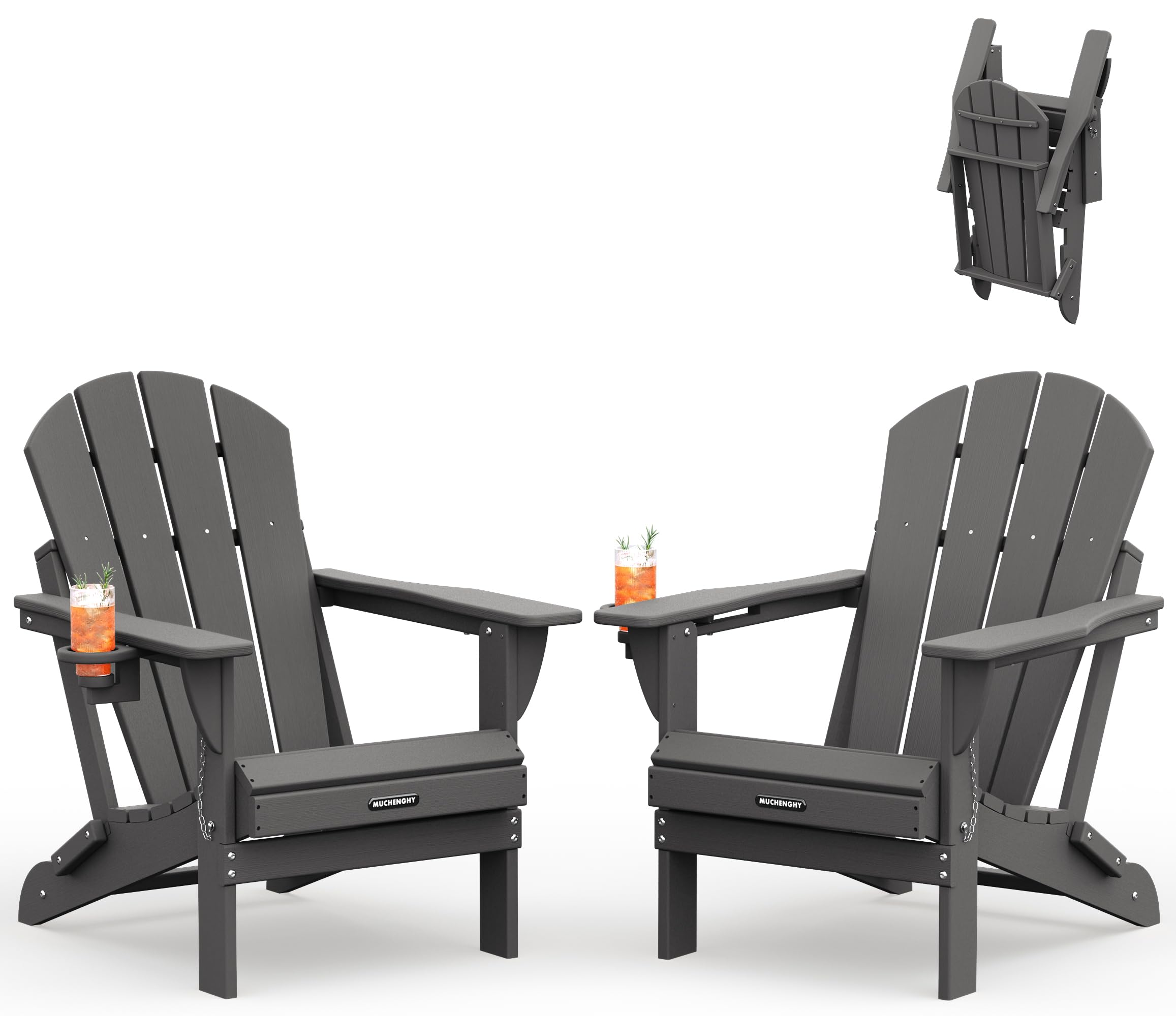 MUCHENGHY Folding Adirondack Chairs Set of 2
