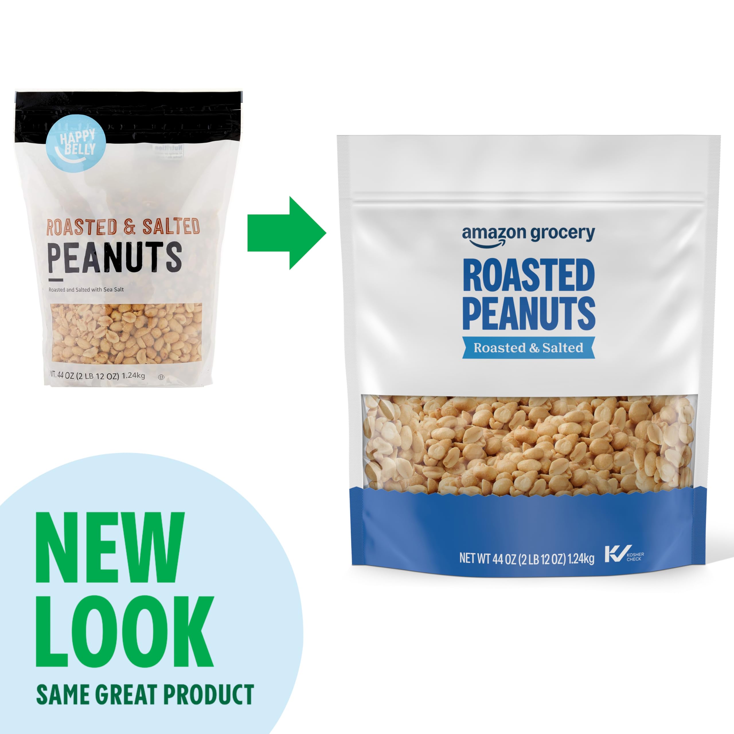 Amazon Brand - Happy Belly Roasted and Salted Peanuts 44 ounce Pack of 1 — view 4