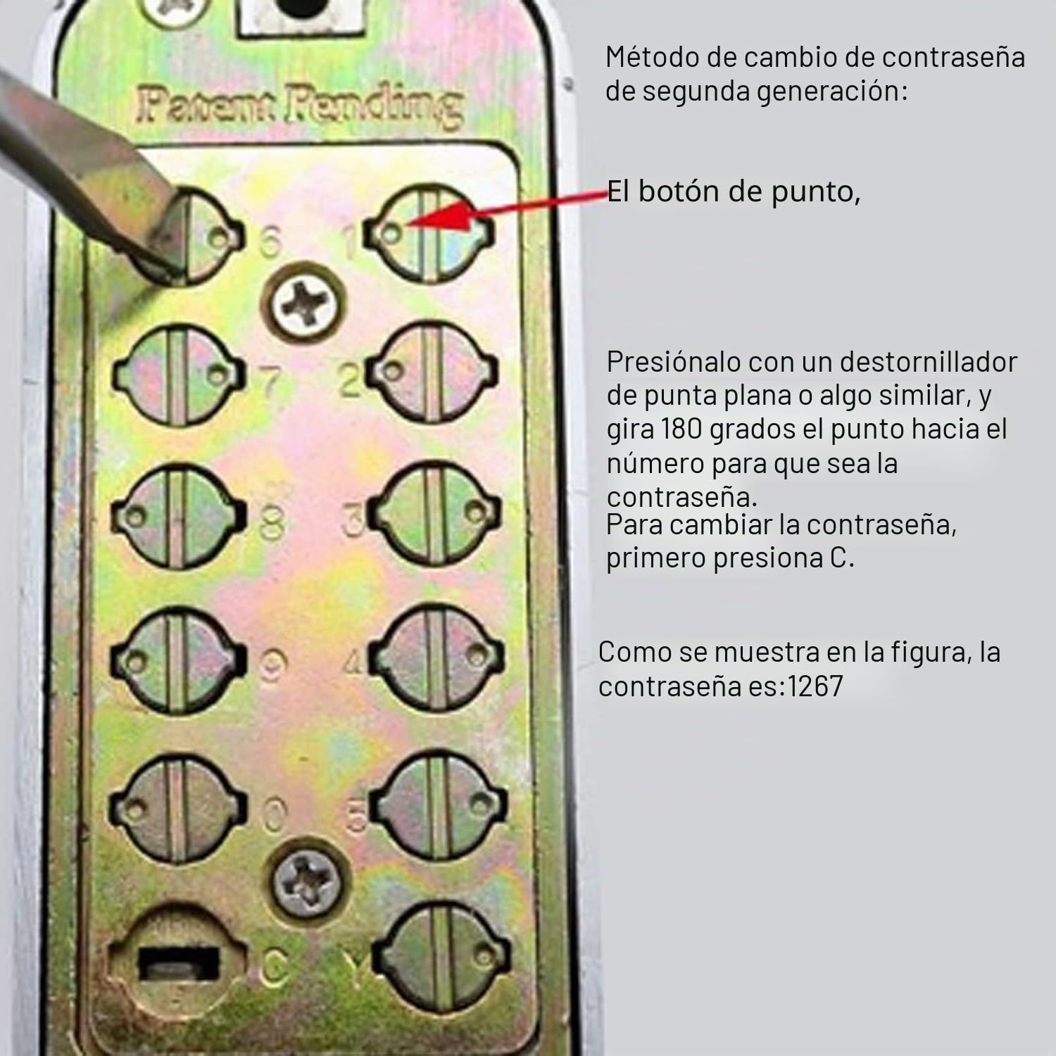 Cerradura de puerta sin llave impermeable con código mecánico de 1-11 dígitos, combinación de código contraseña para puertas de 30-60 mm de grosor, con mango y pestillo, aleación de zinc