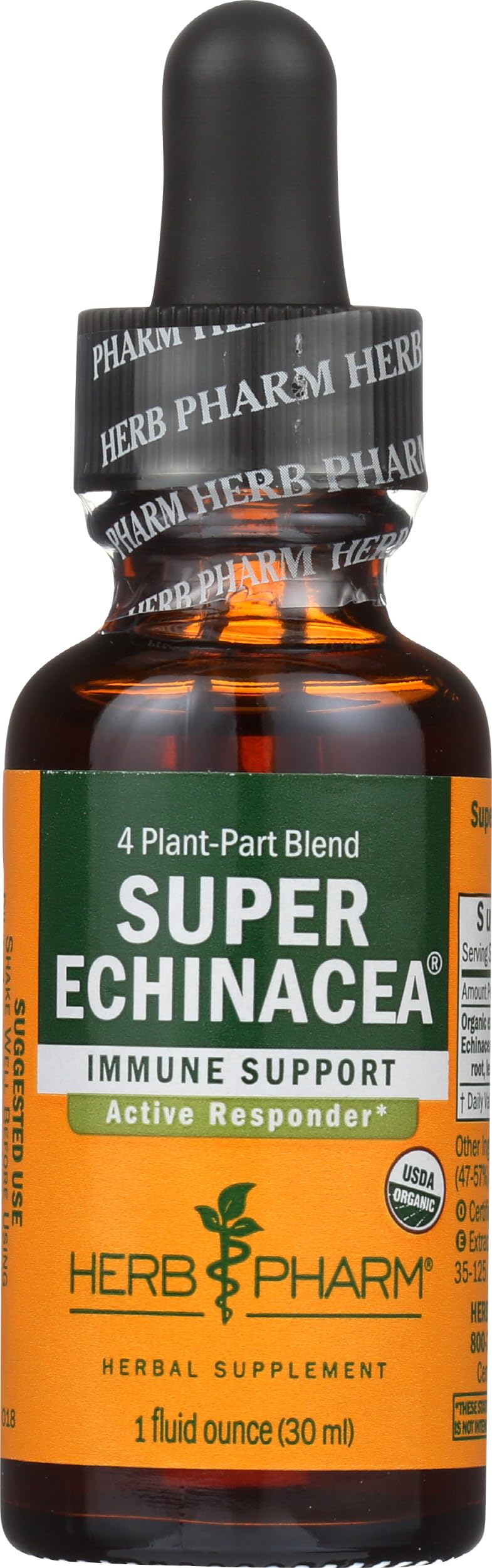 Herb Pharm, Organic Super Echinacea® Liquid Extract: USDA Immune Support for Year-Round | Fast-Absorbing Echinacea Tincture, 4 Plant-Part Blend: Root, Leaf, Flower & Seed | Up to ~3 Week Supply, 1 oz* — Amazon image 4
