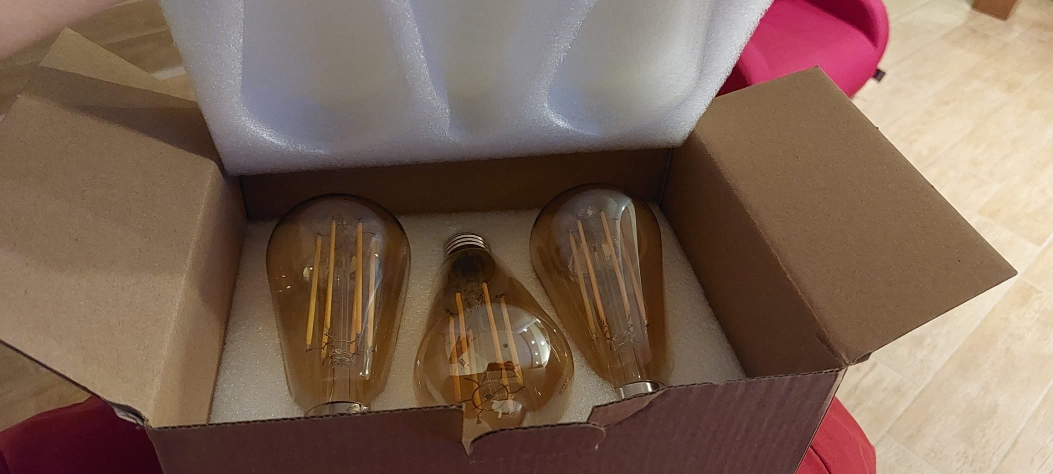Lampadine LED E27 Luce Calda 2700K, 6W Lampadine Vintage E27 ST64