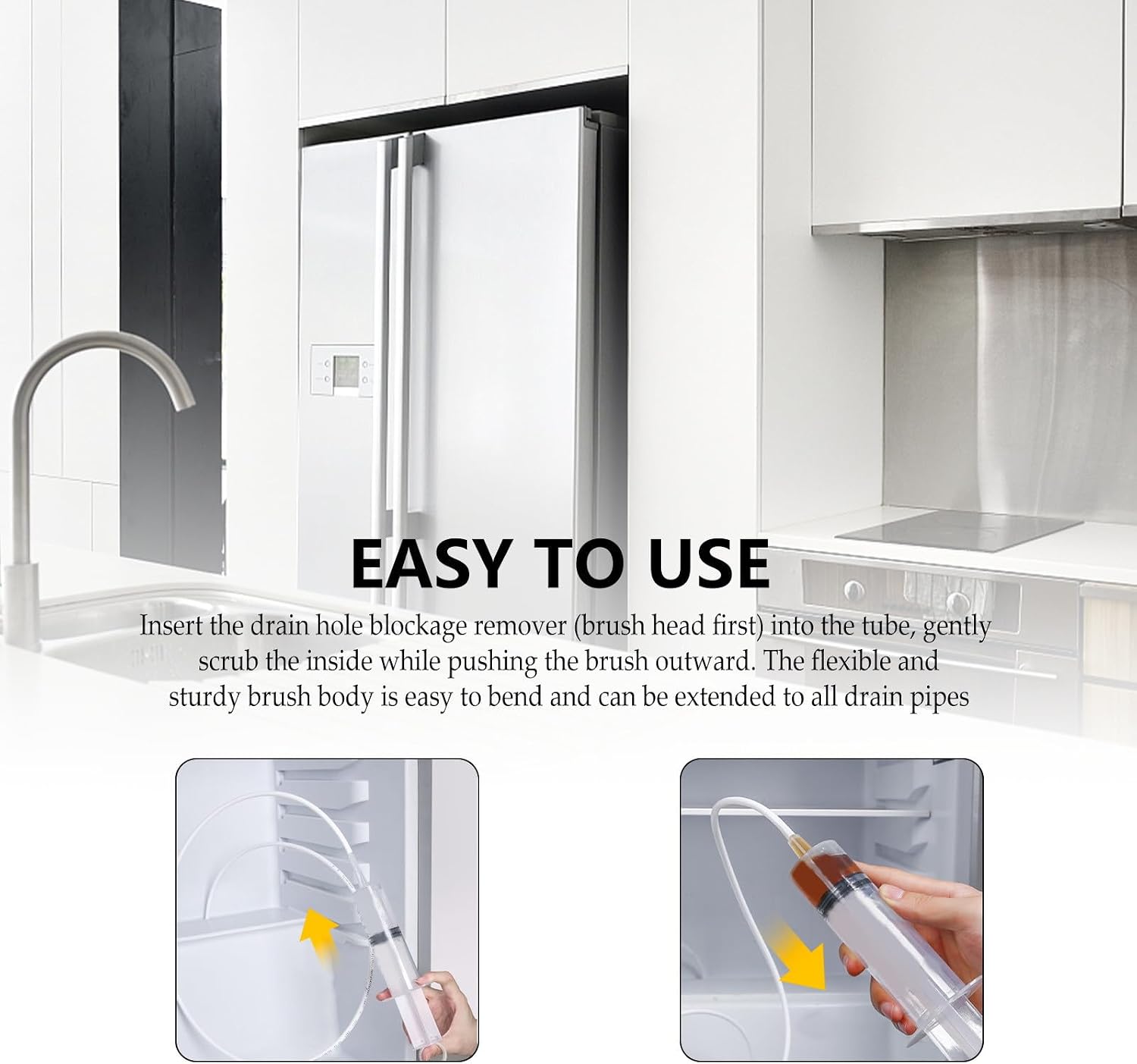 Reusable Fridge Dredging Kit with 5 Pieces Plastic Cleaning Tools