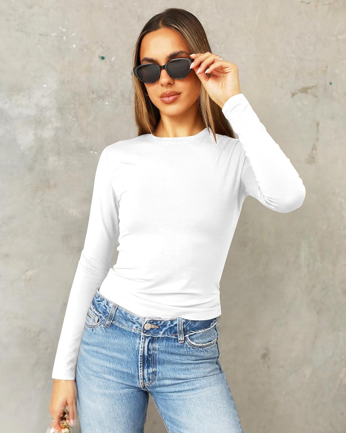 Abardsion Women's Slim Lightweigh Long Sleeve T Shirts image 2