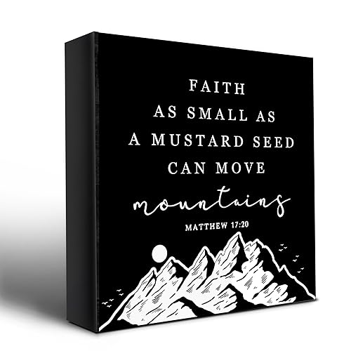 Faith as Small as a Mustard Seed Wooden Box 5x5
