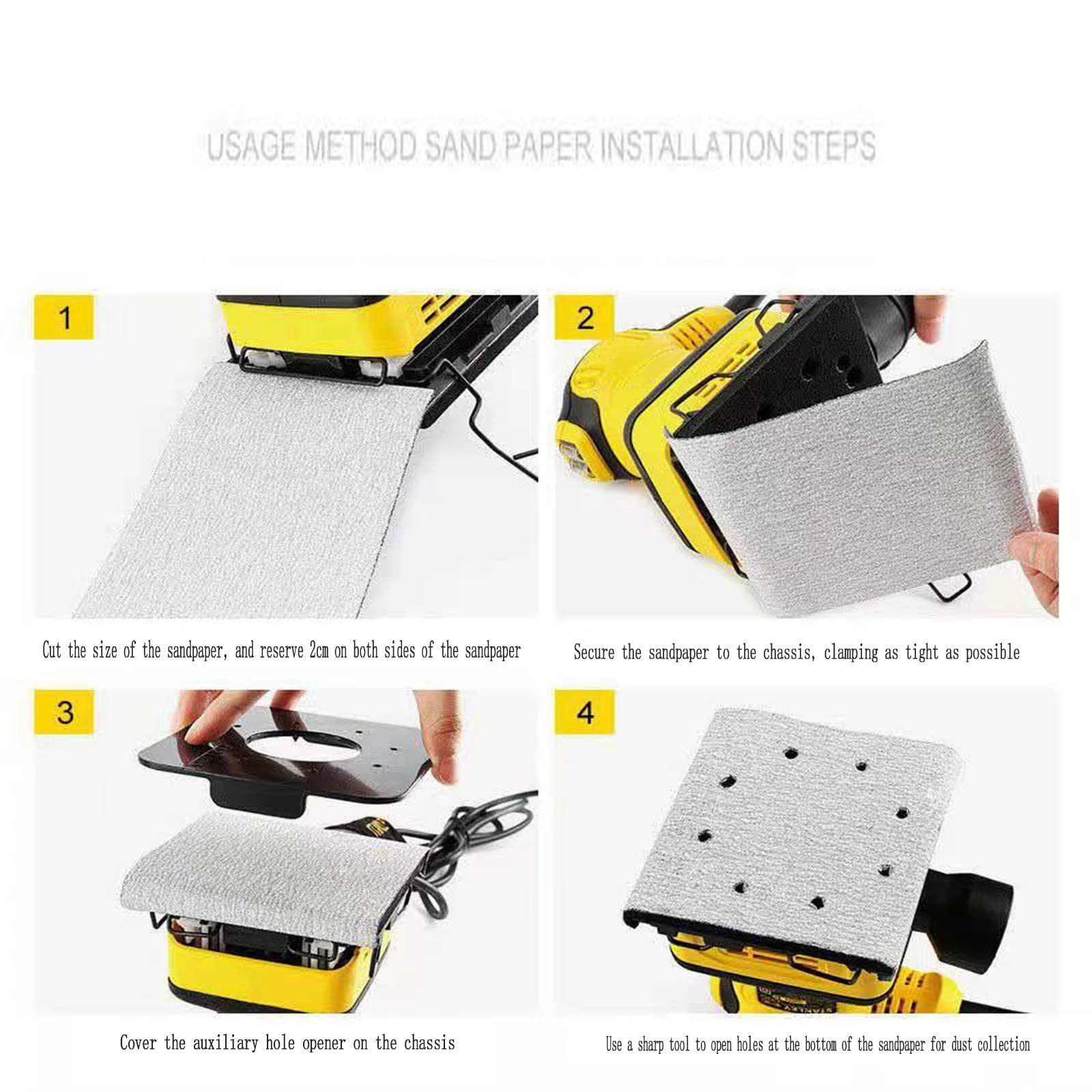 Micro Smerigliatrice Con 50 Carte Vetrate - Per Legno E Metalli, 5 Granature - Foto 4