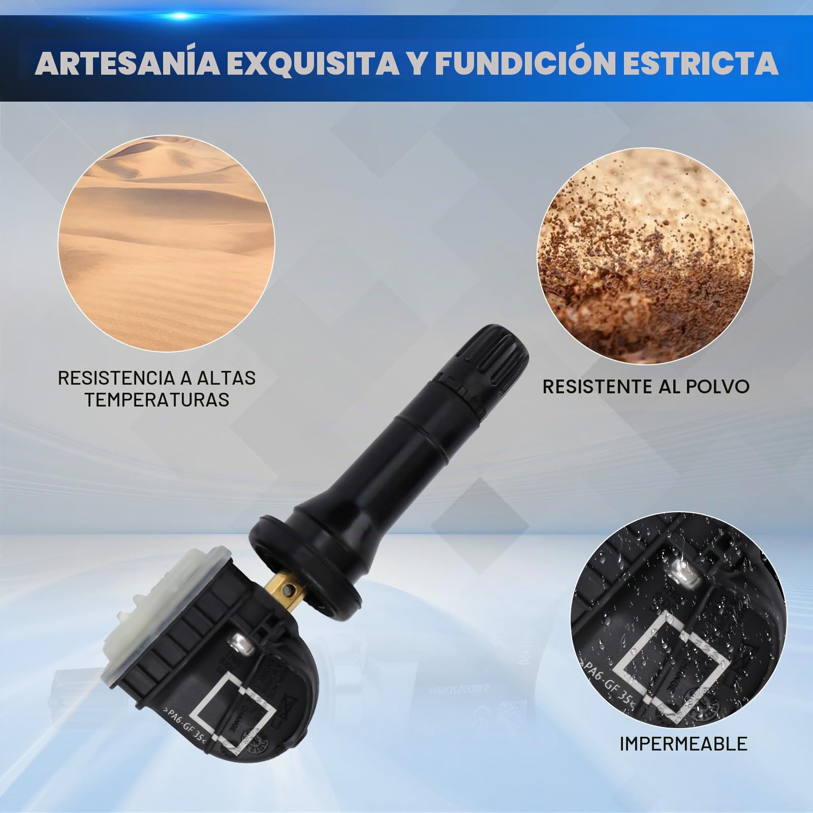 Sensor de Presión de Neumáticos Compatible con Ford Ecosport 2013 Focus 2014 Kuga Mk2 RDKS TPMS Compatible con Ford B-MAX 15 C-MAX 15 Transit/Tourneo Connect 2036832 4 Piezas