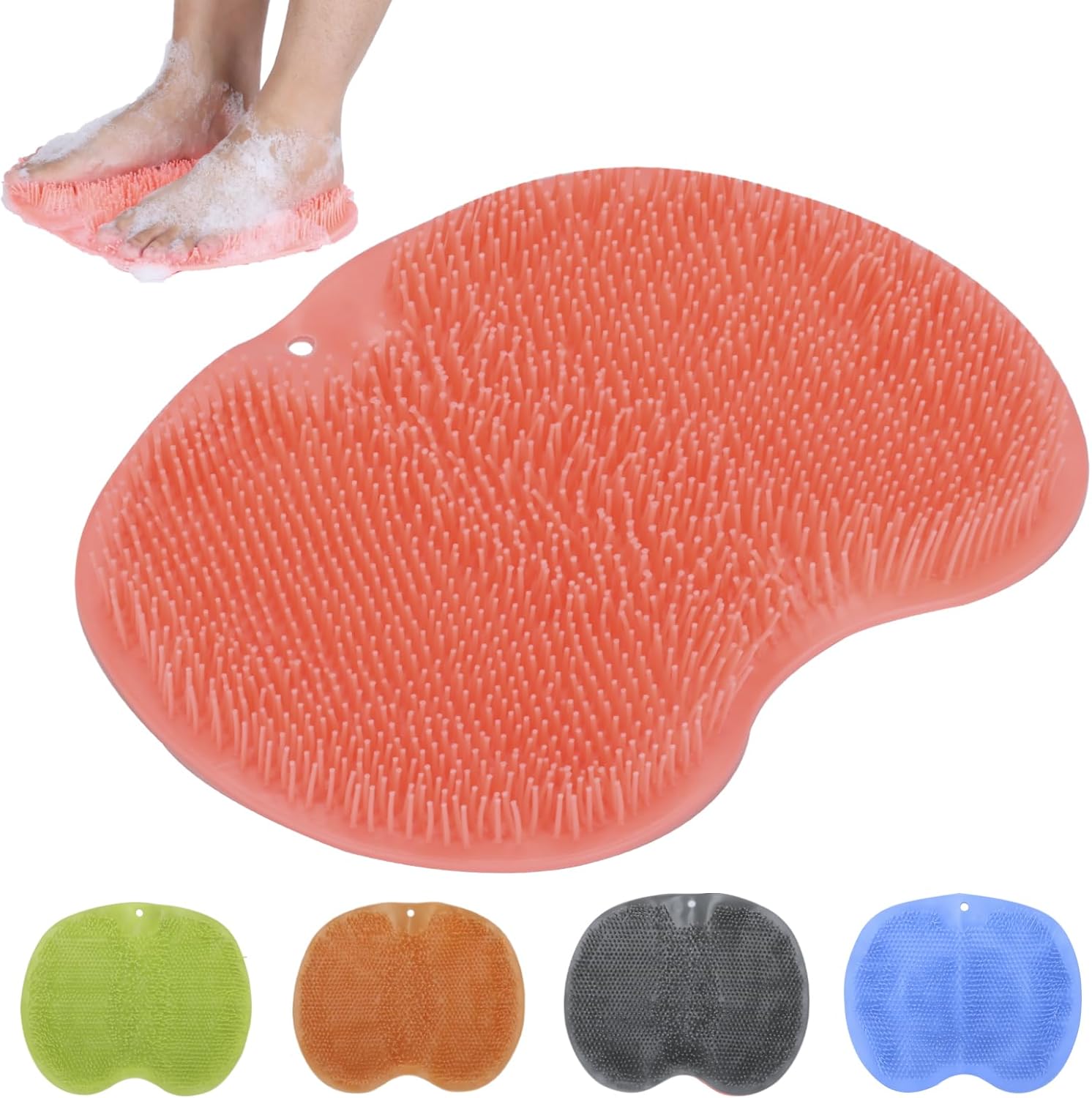 JOLAU Shower Back Scrubber, Massage Pad, Wall Mounted Back Scrubber, Bath Massage Cushion Brush with Suction Cups, Improves Circulation. (Pink) JOLAU Shower Back Scrubber, Massage Pad, Wall Mounted Back Scrubber, Bath Massage Cushion Brush with Suction Cups, Improves Circulation. (Pink)