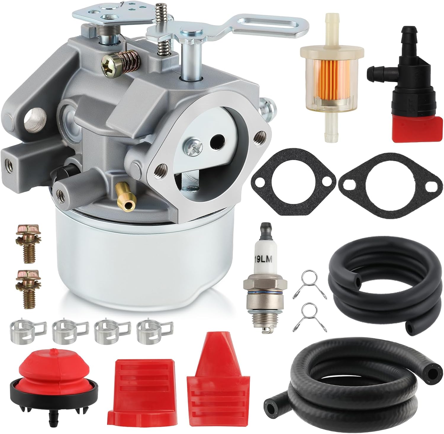 Carbhub 640052 Carburetor for Tecumseh HMSK80 HMSK90 HMSK100 LH318SA LH358SA Snow Blower Thrower 8HP 9HP 10HP Engine Tecumseh 640054 640349 Carburetor with Primer Bulb - 640052 Carburetor